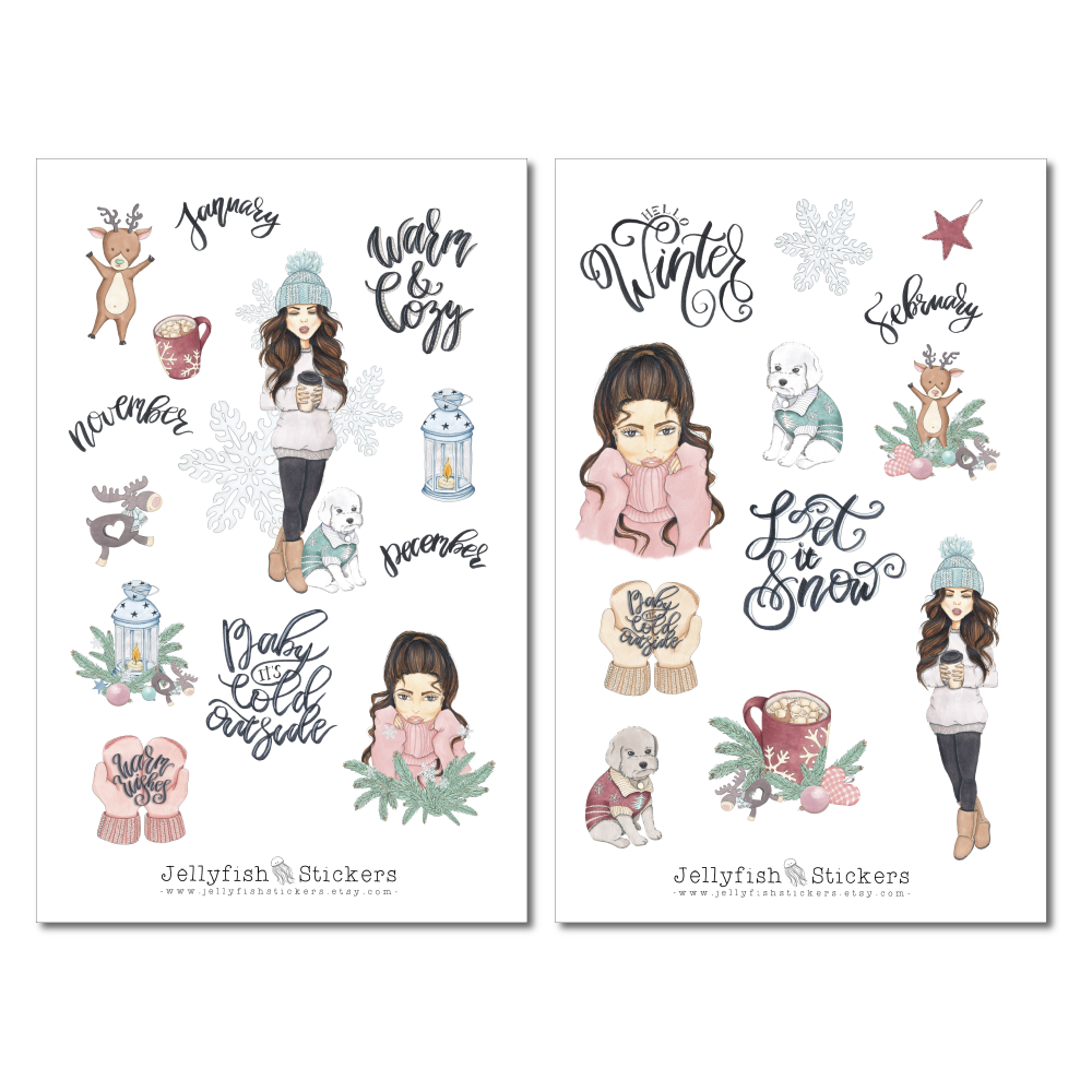 Let it Snow Sticker Set