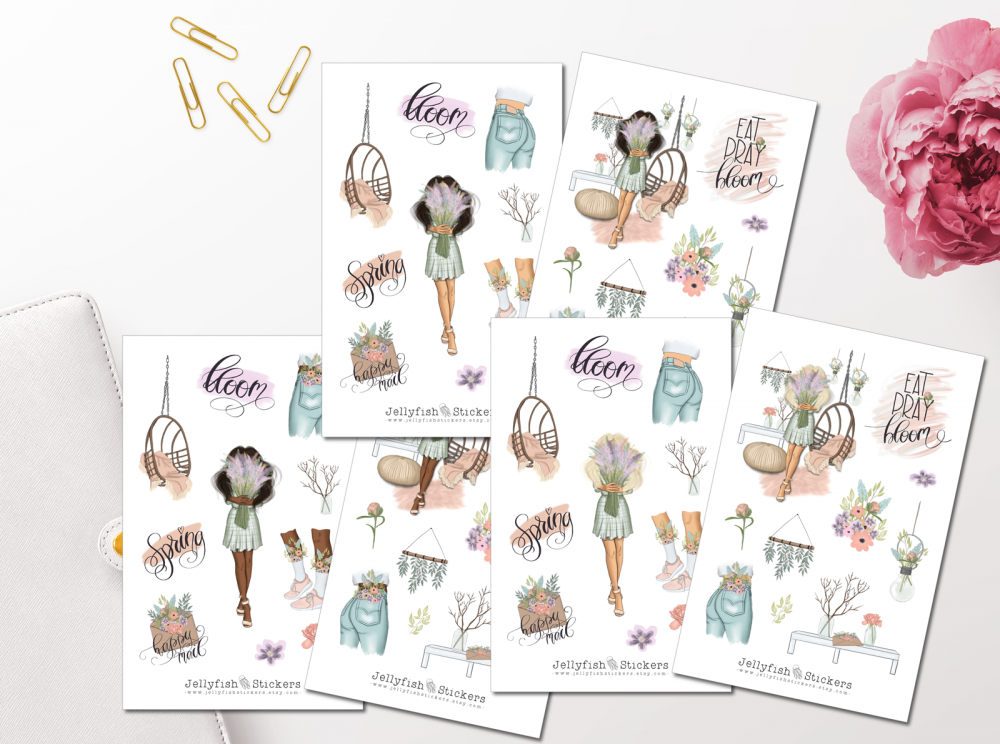 Girls Spring Sticker Set