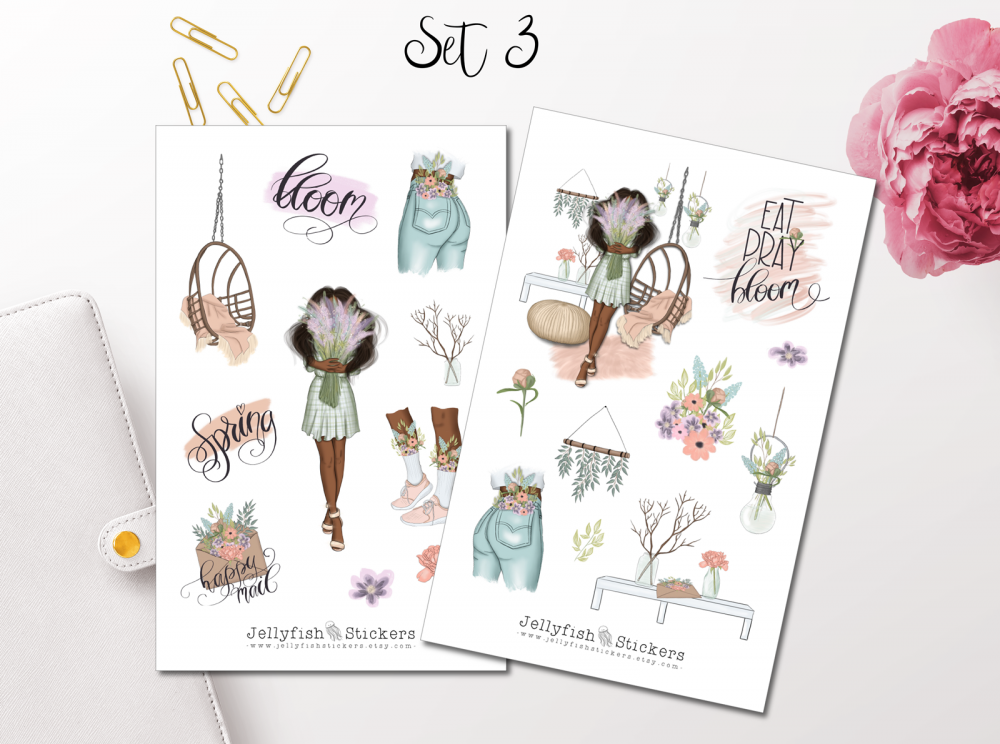 Girls Spring Sticker Set