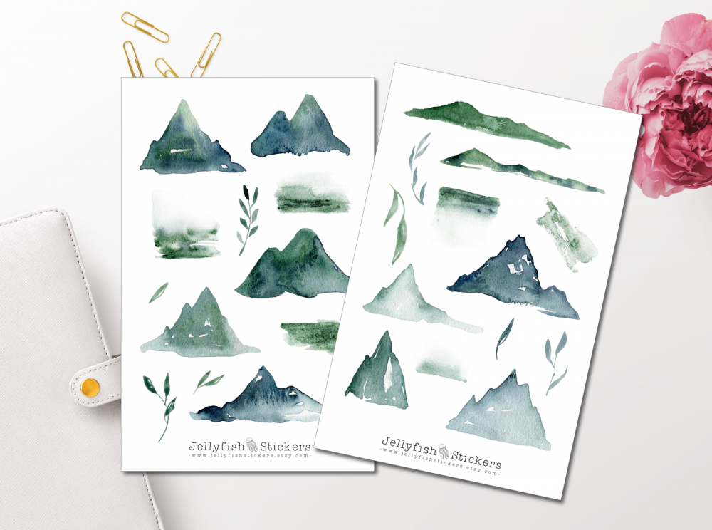 Green Mountains Sticker Set