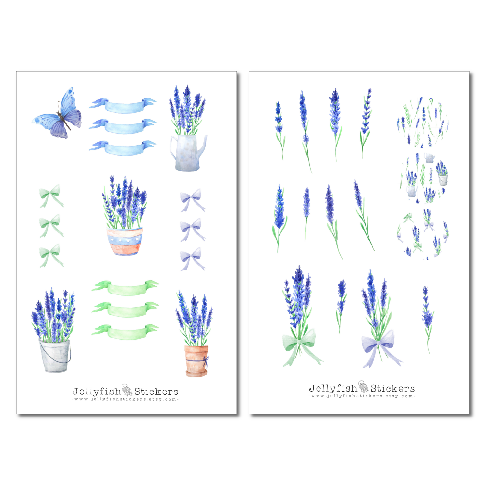 Lavender Garden Sticker Set