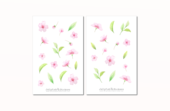 Kirschblüten Sticker Set