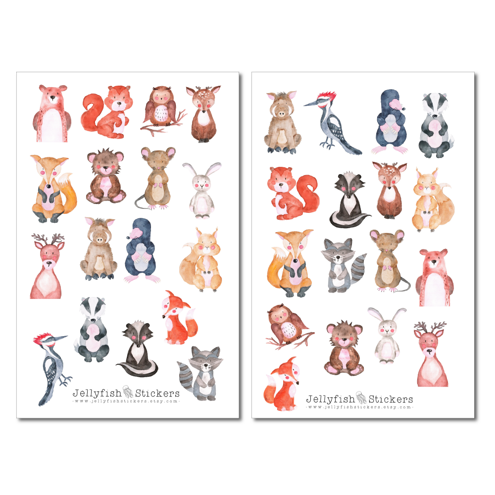 Waldtiere Sticker Set