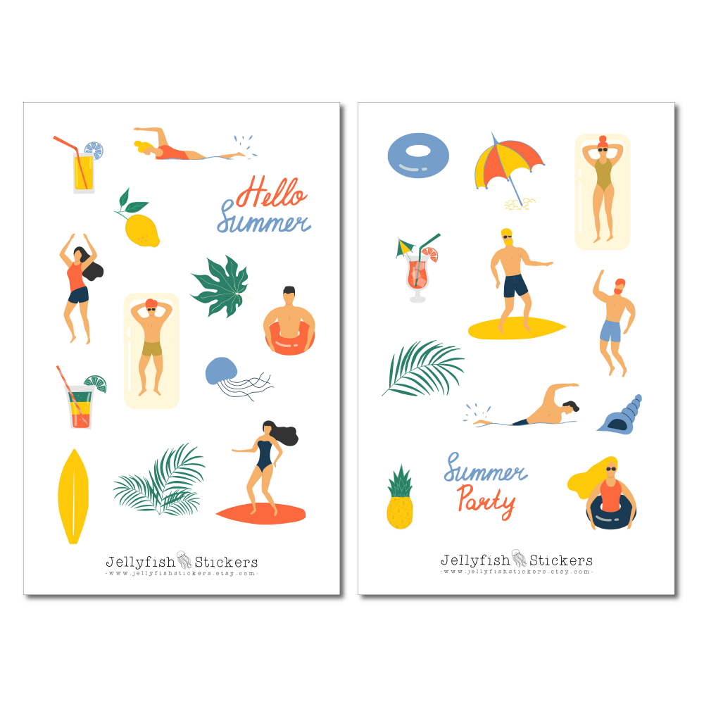 Summer Figures Sticker Set