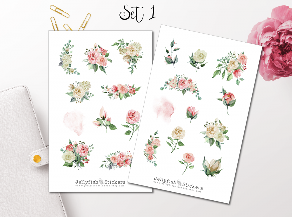 Bouquet of Roses Stickers Set