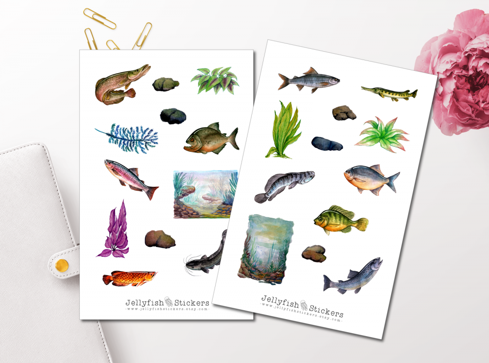 Fische Sticker Set