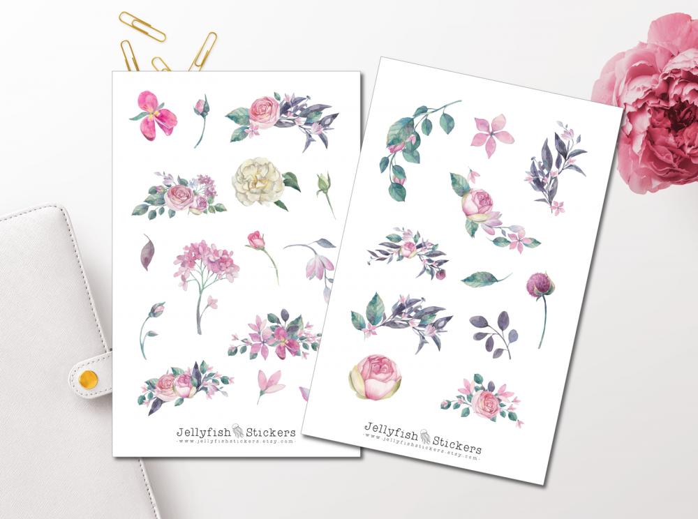 Dark Roses Sticker Set