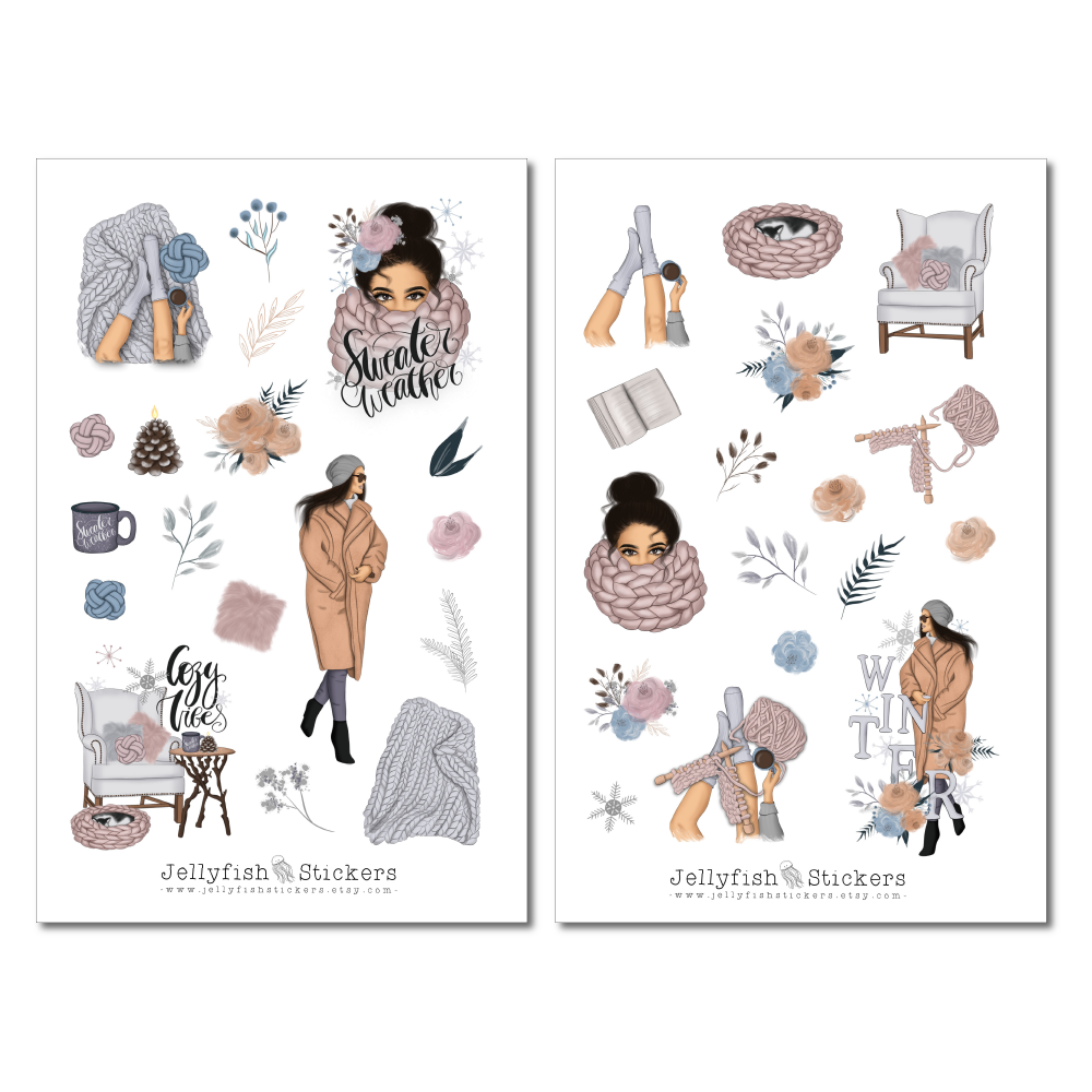 Girls Winter Sticker Set