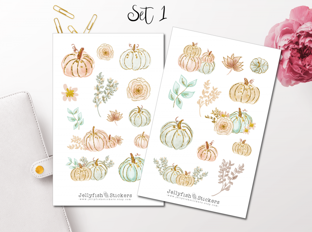 Pastel Pumpkin Sticker Set