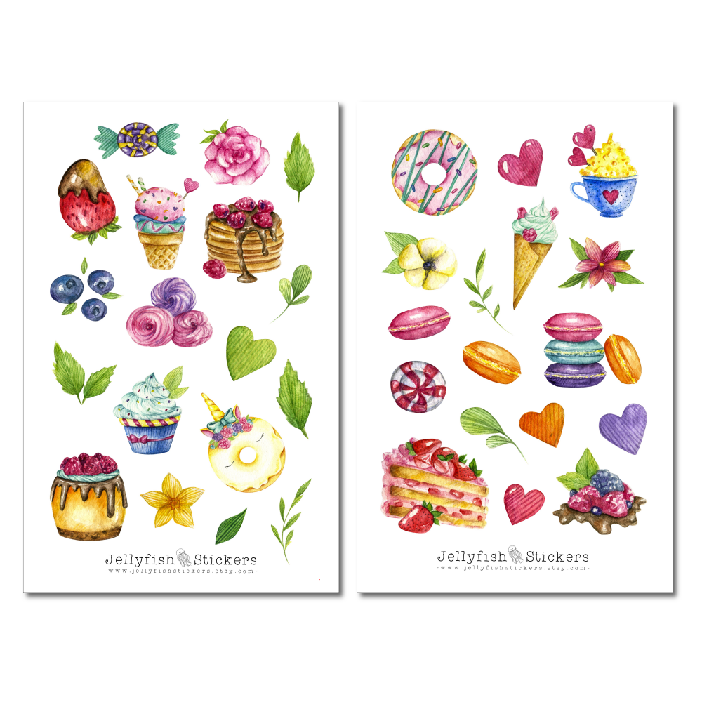 Süßigkeiten Sticker Set