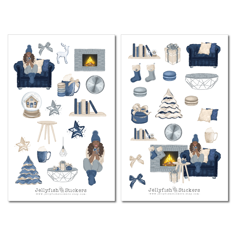 Christmas Girls Sticker Set