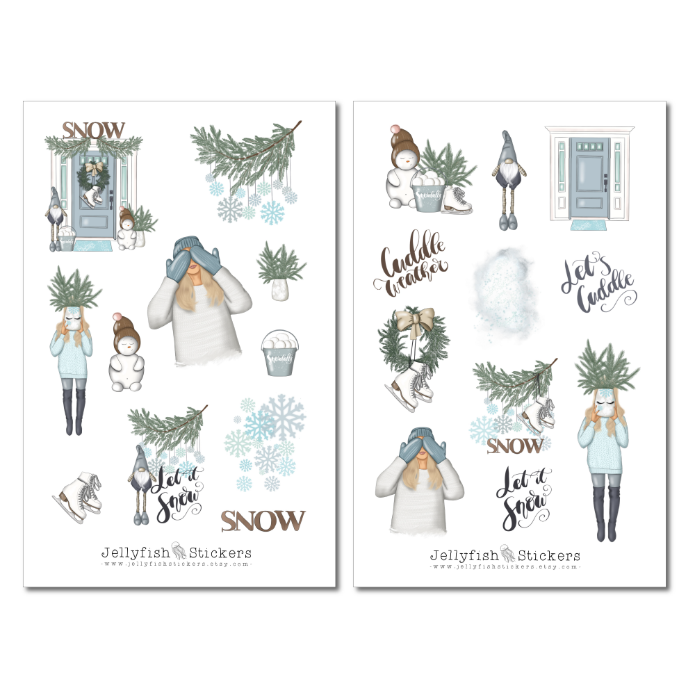 Girls Winter Sticker Set