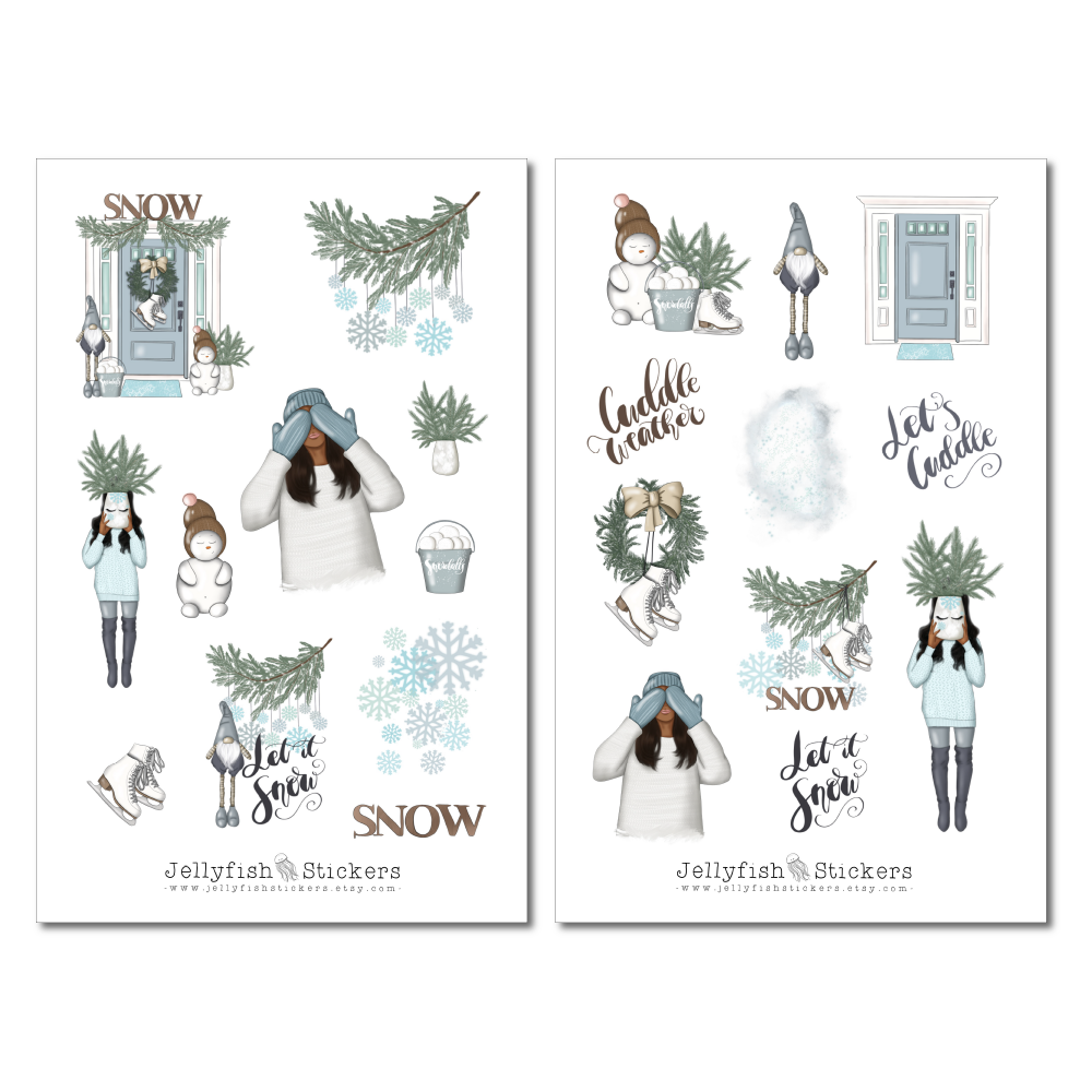 Girls Winter Sticker Set