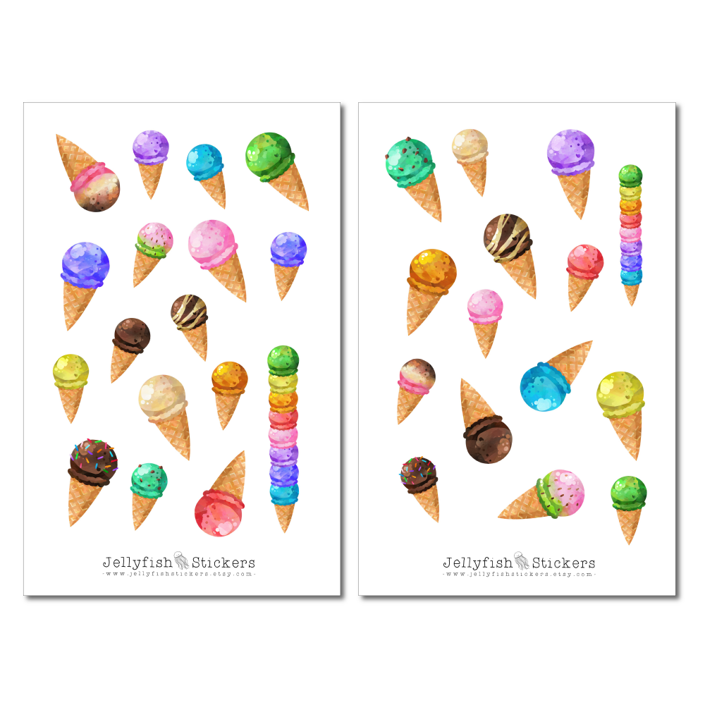 Ice Cream Sticker Set