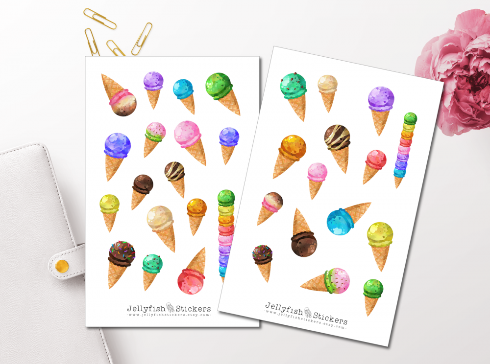 Ice Cream Sticker Set