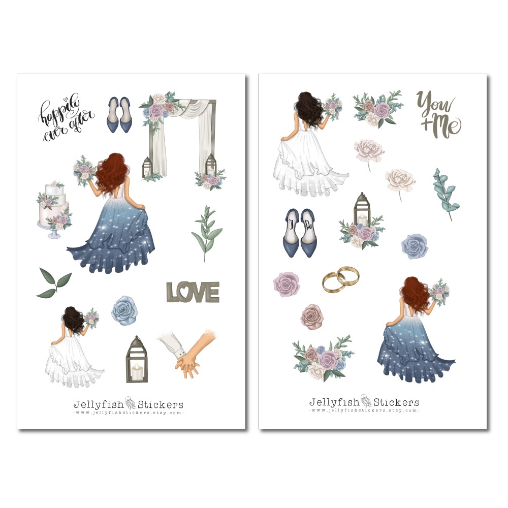 Girls Wedding Sticker Set