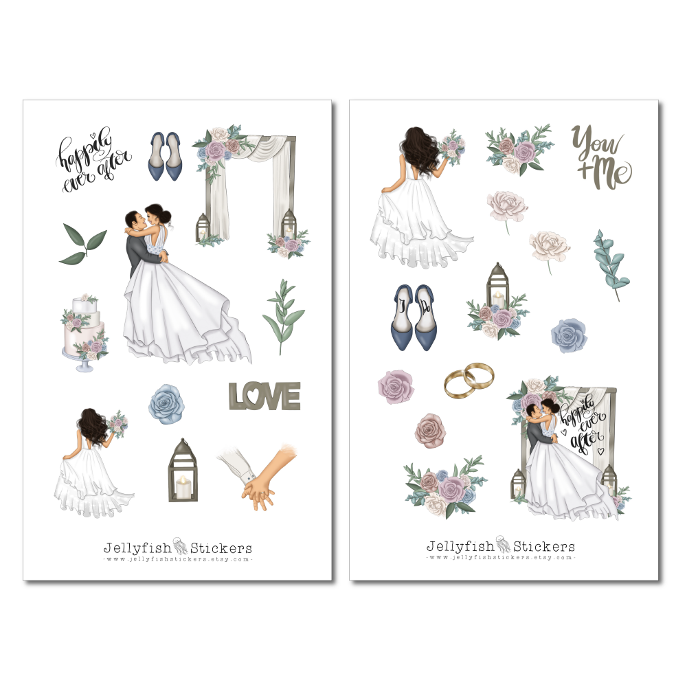 Girl Bride Sticker Set