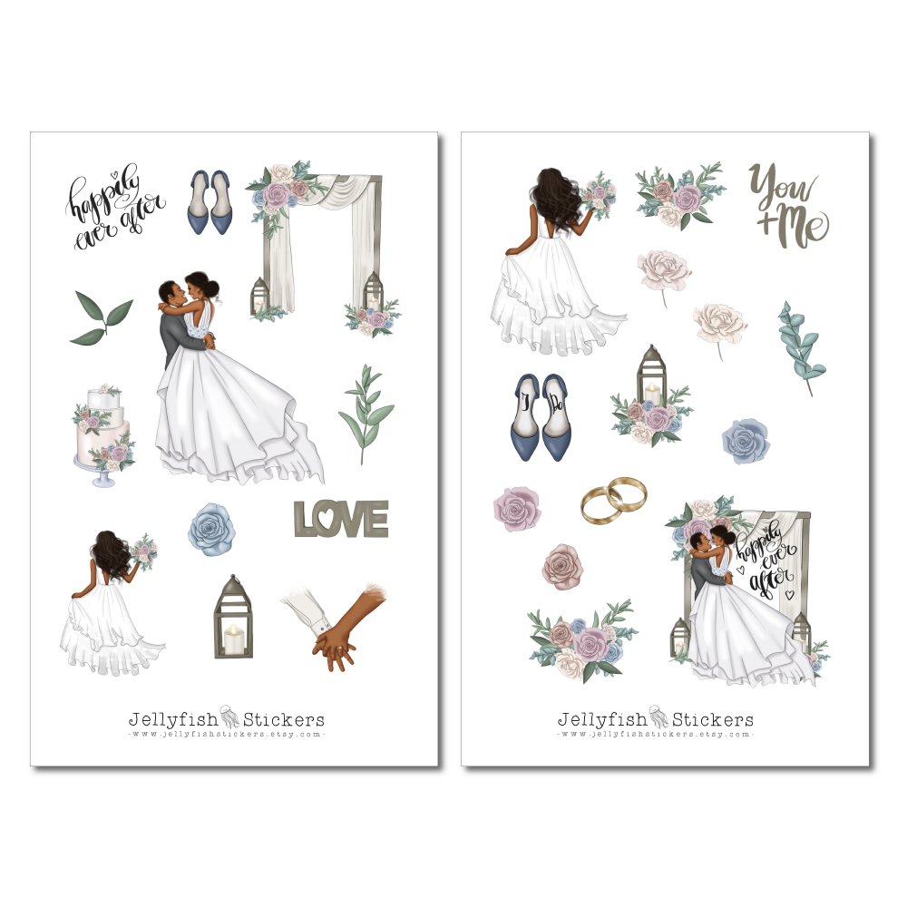 Girl Bride Sticker Set