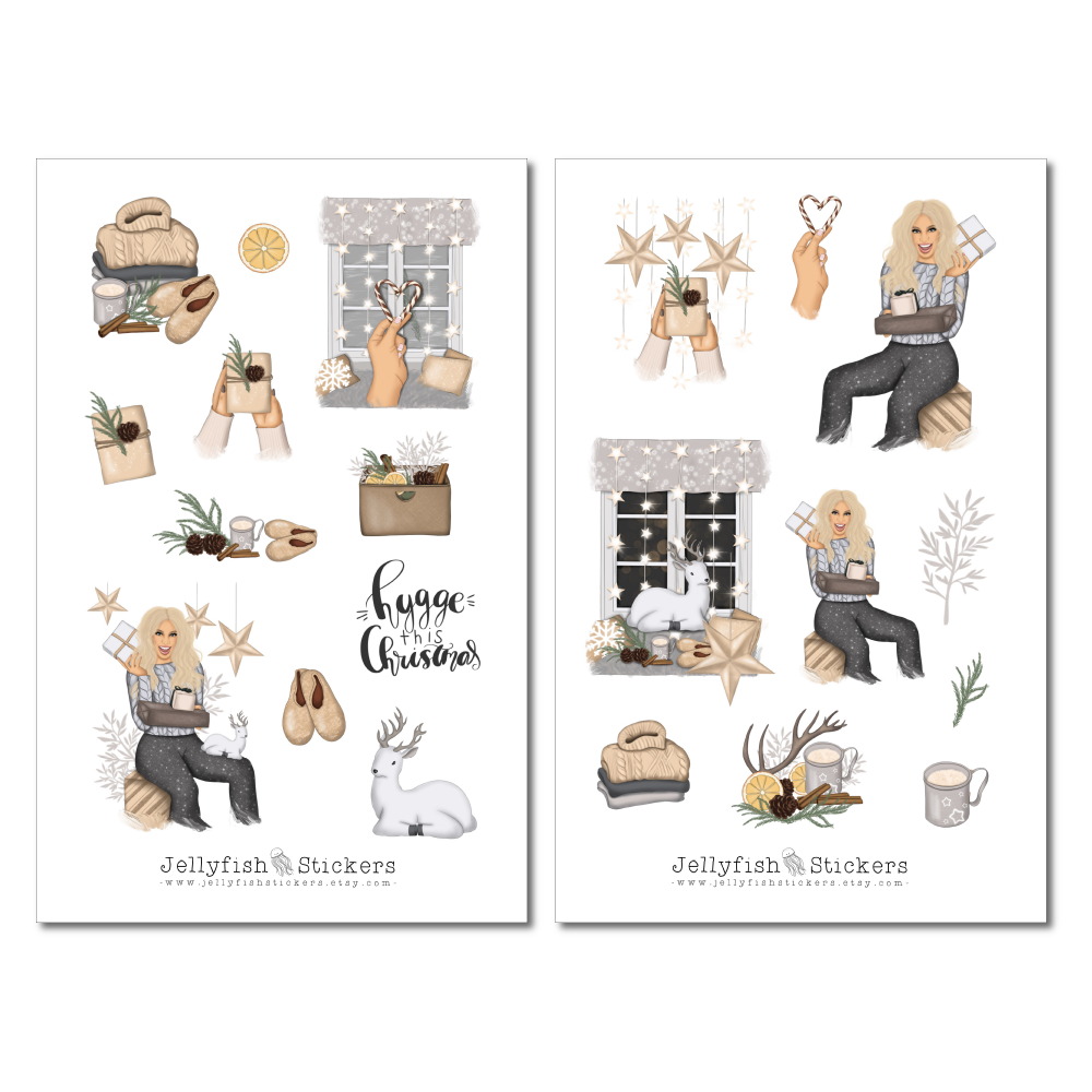 Girls Christmas Sticker Set