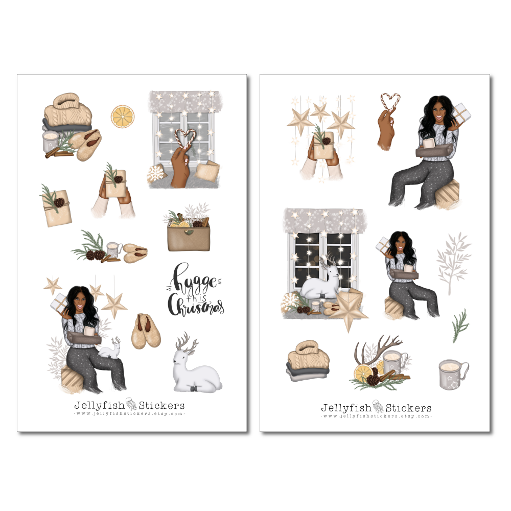 Girls Christmas Sticker Set