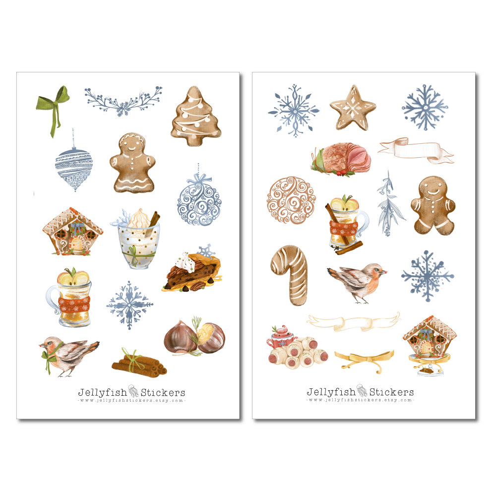 Christmas Food Sticker Set