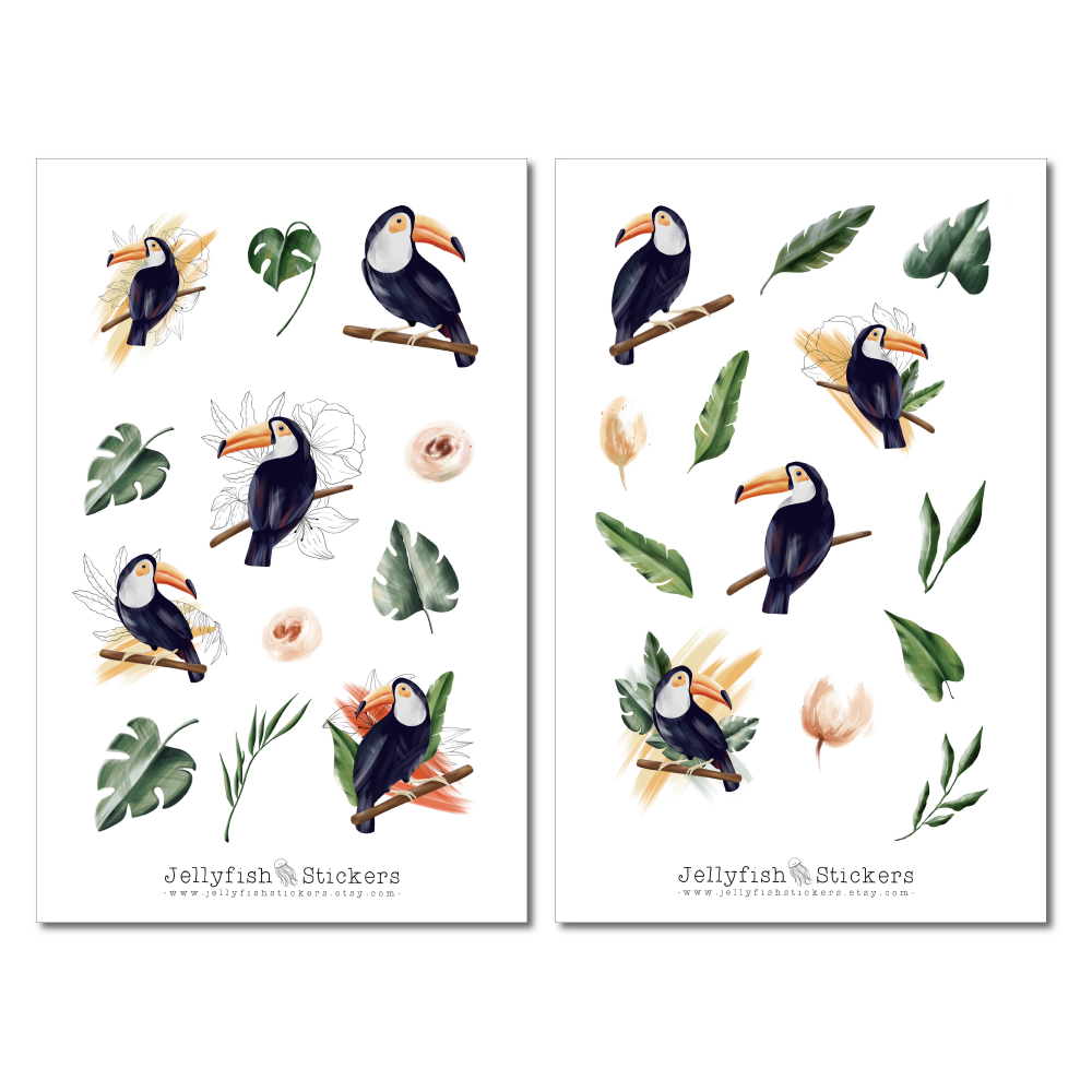 Toucan Sticker Set