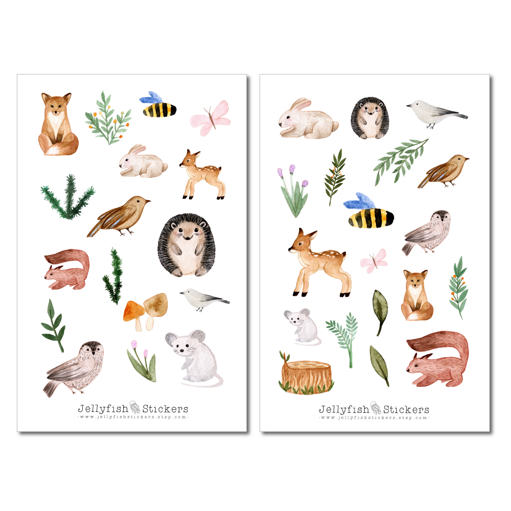 Forest Animals Sticker Set