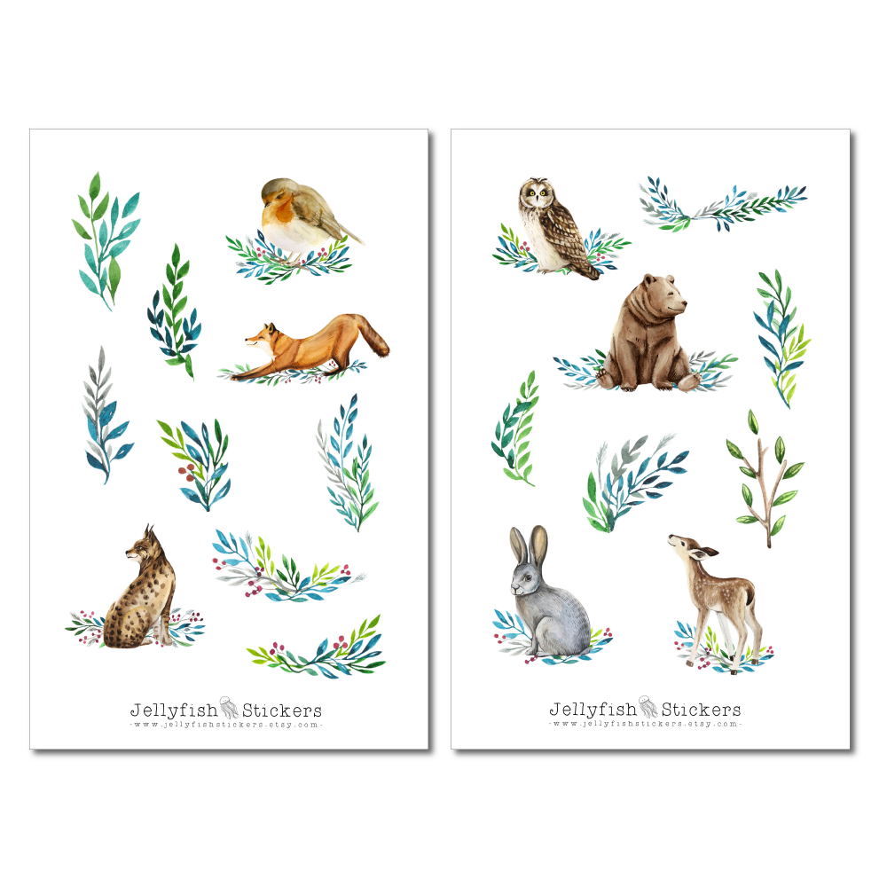 Tiere Sticker Set