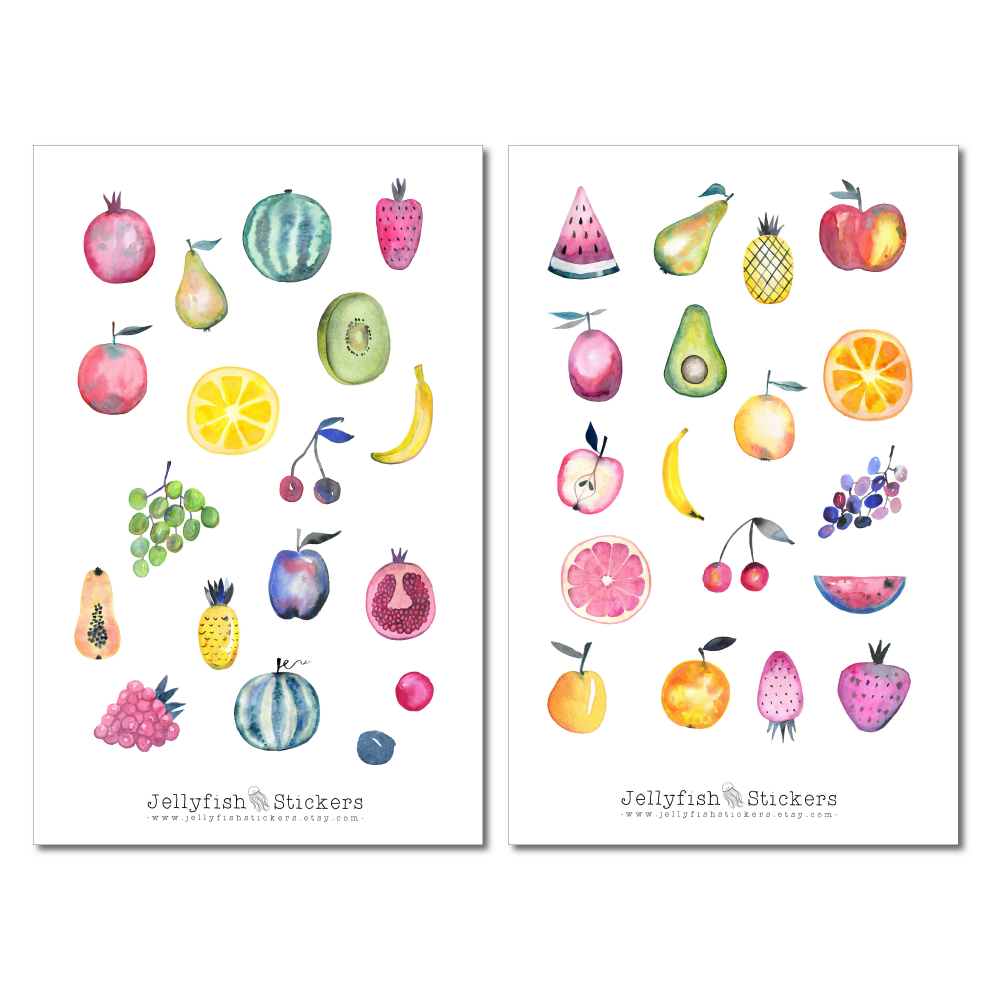 Früchte Sticker Set