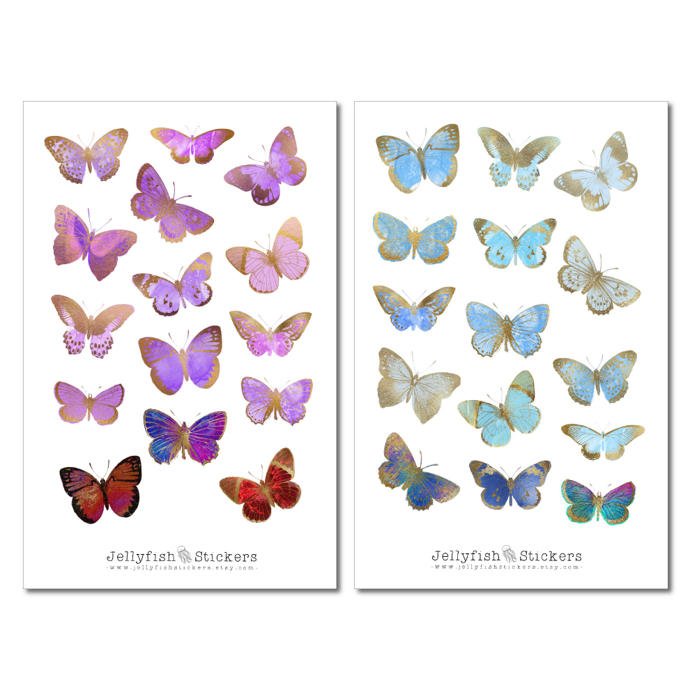 Colorful Butterflies Sticker Set