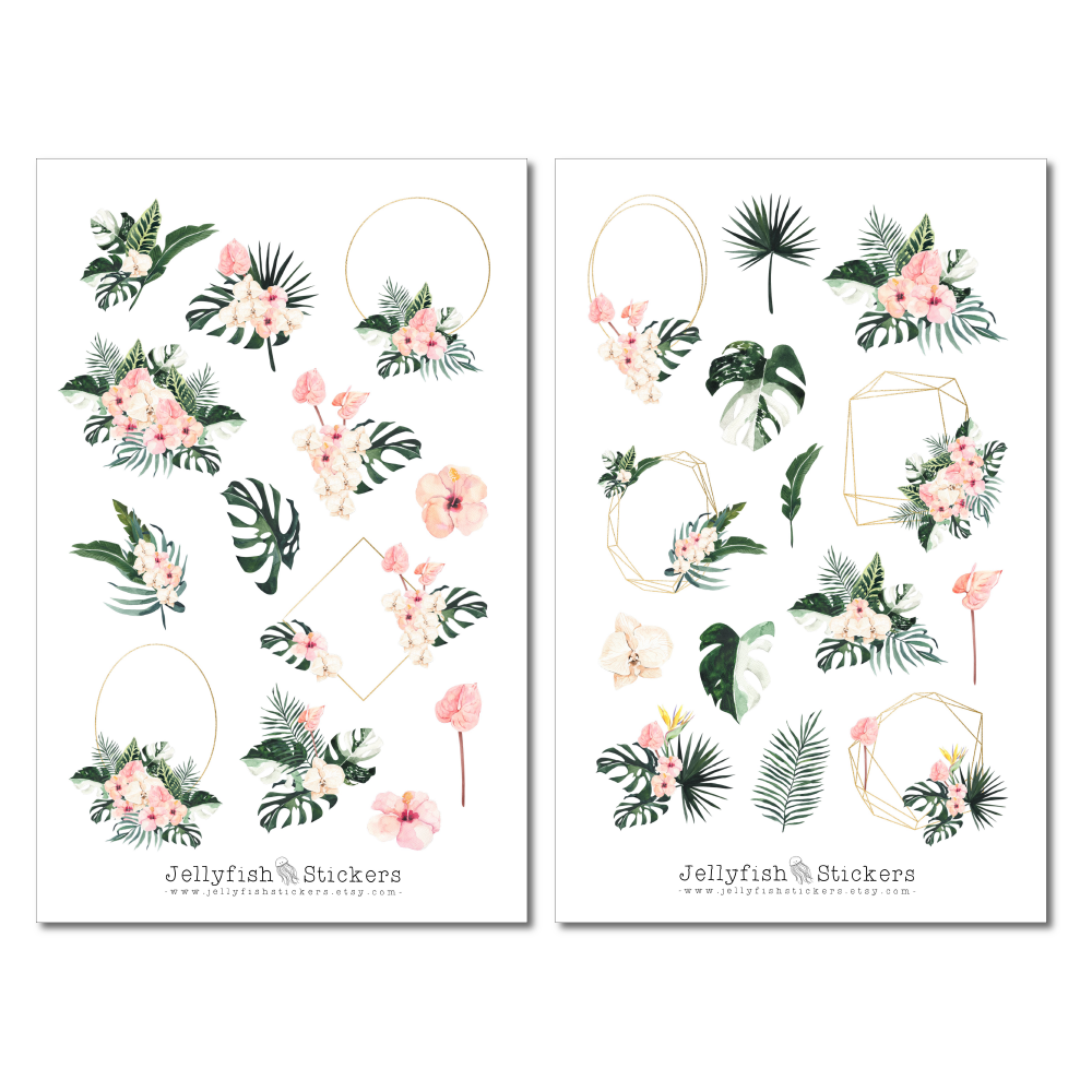 Sommerblumen Sticker Set