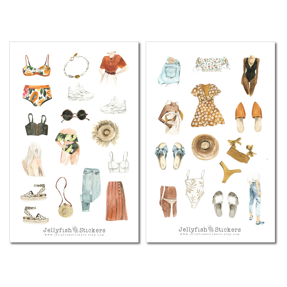 Summer Fashion Sticker Set