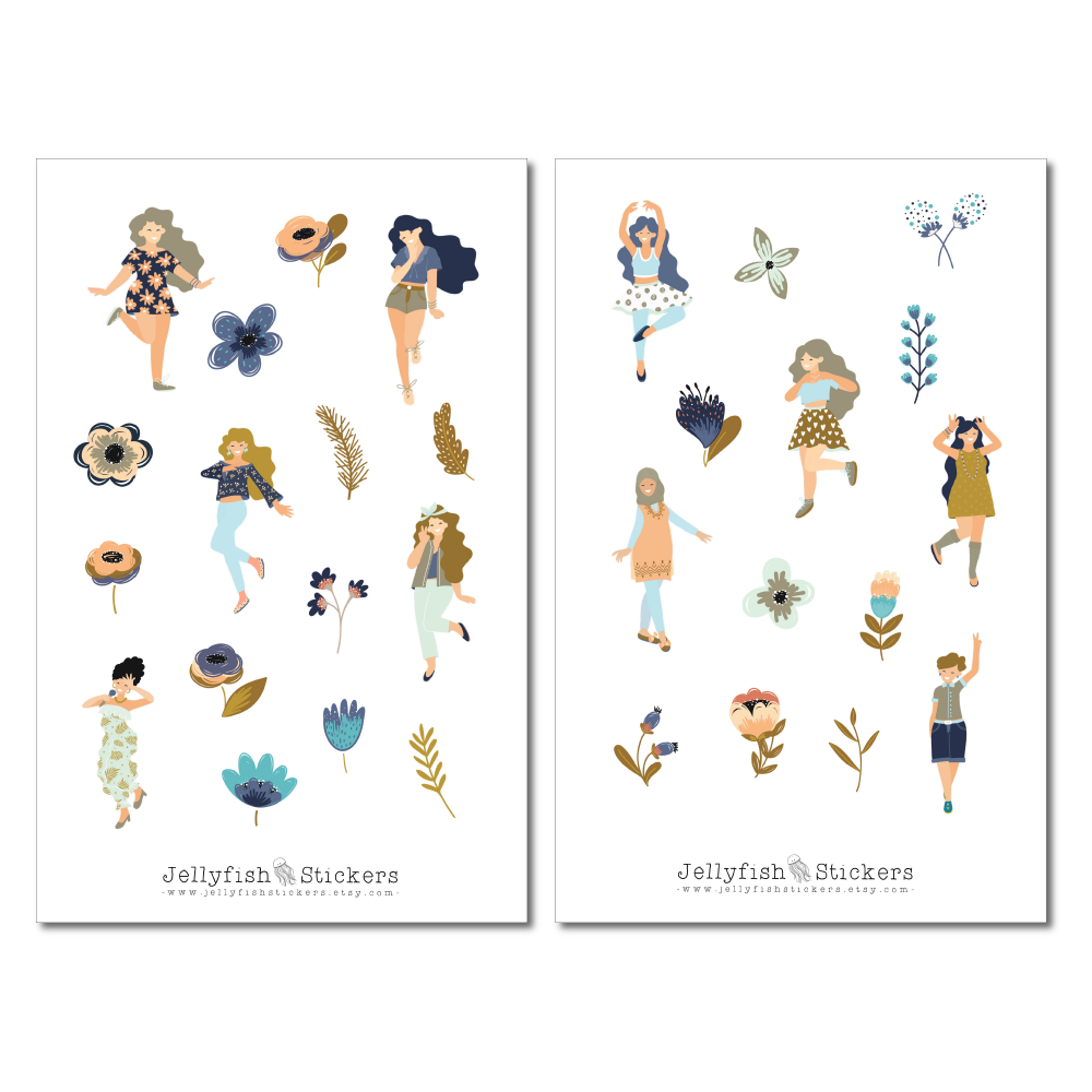 Girl Power, Self Love Sticker Set