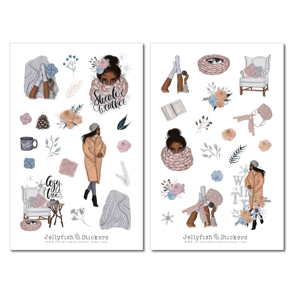 Girls Winter Sticker Set