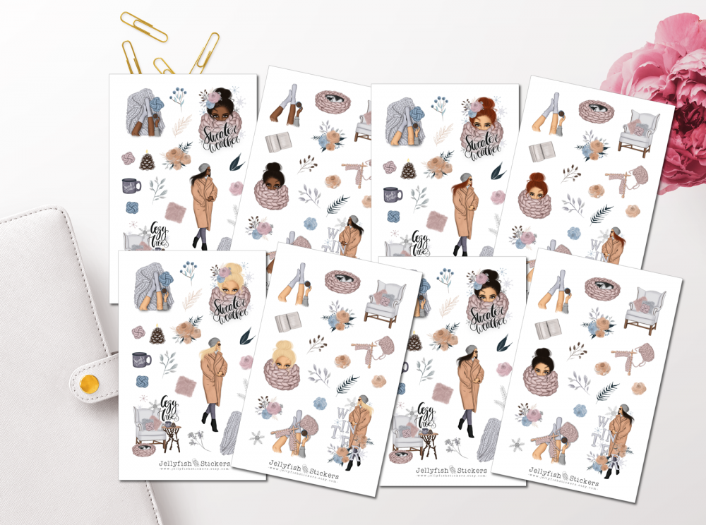 Girls Winter Sticker Set