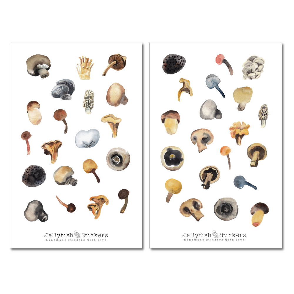 Autumn Mushroom Sticker Set