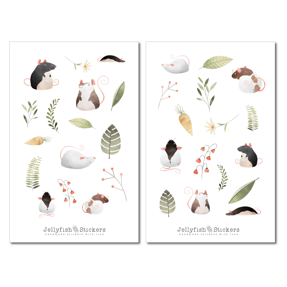 Ratten Sticker Set