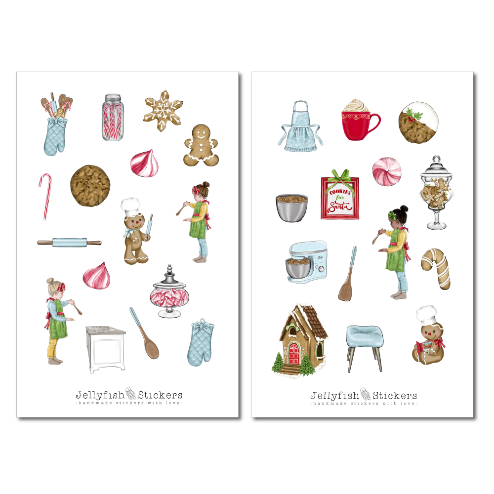 Christmas Cookie Baking Sticker Set