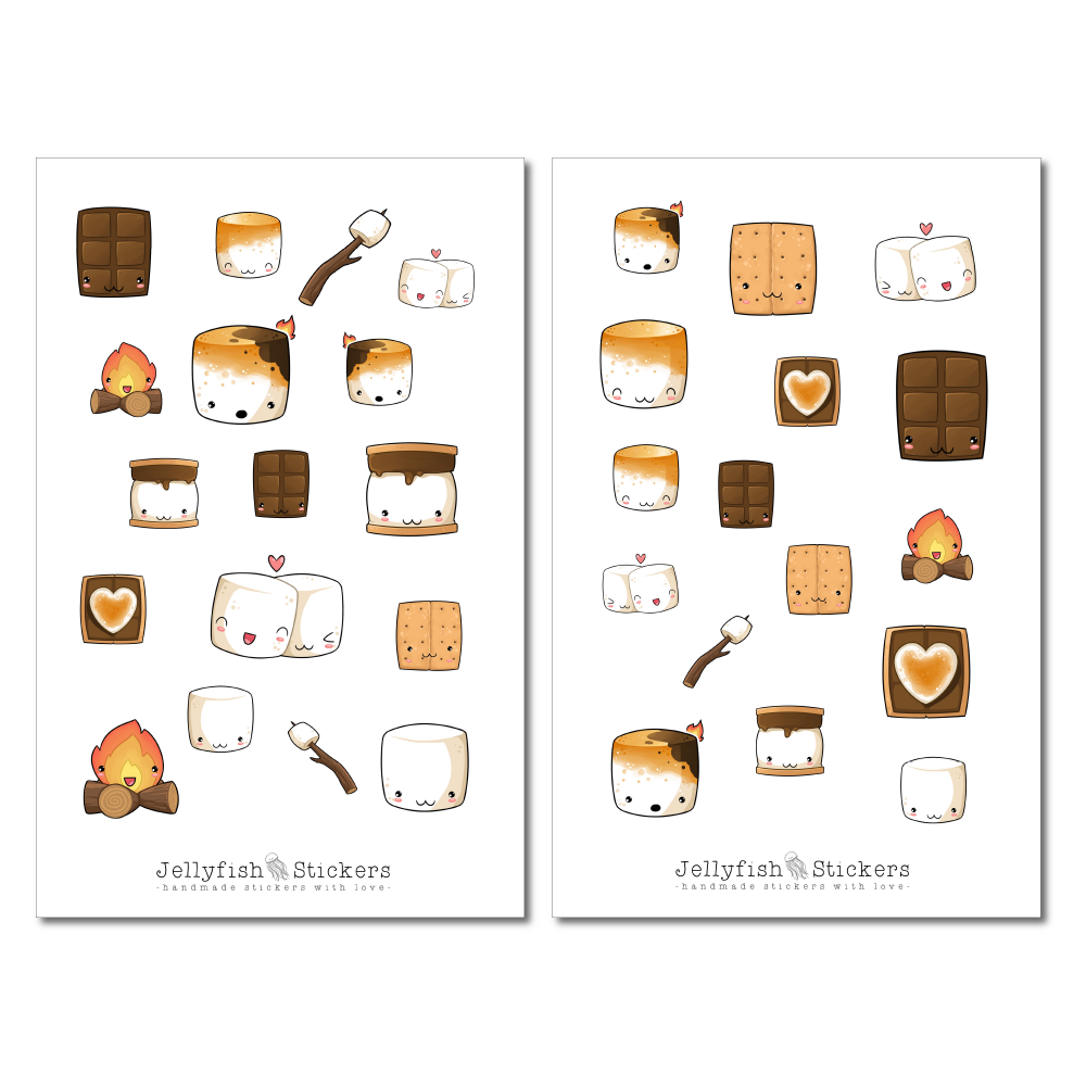 Marshmallow Sticker Set