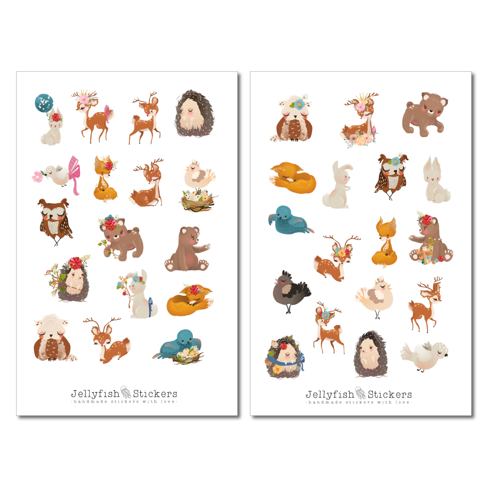 Waldtiere Sticker Set