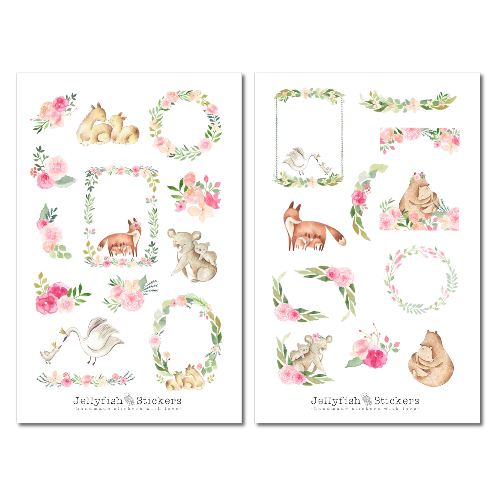 Animals Family Sticker Set