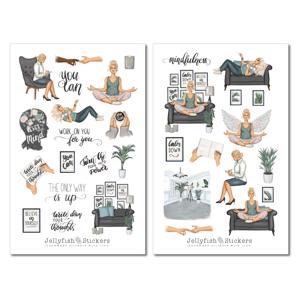 Girls Relaxation Sticker Set