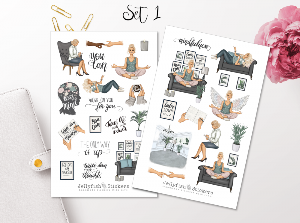 Jellyfish Stickers - Girls Relaxation Sticker Set