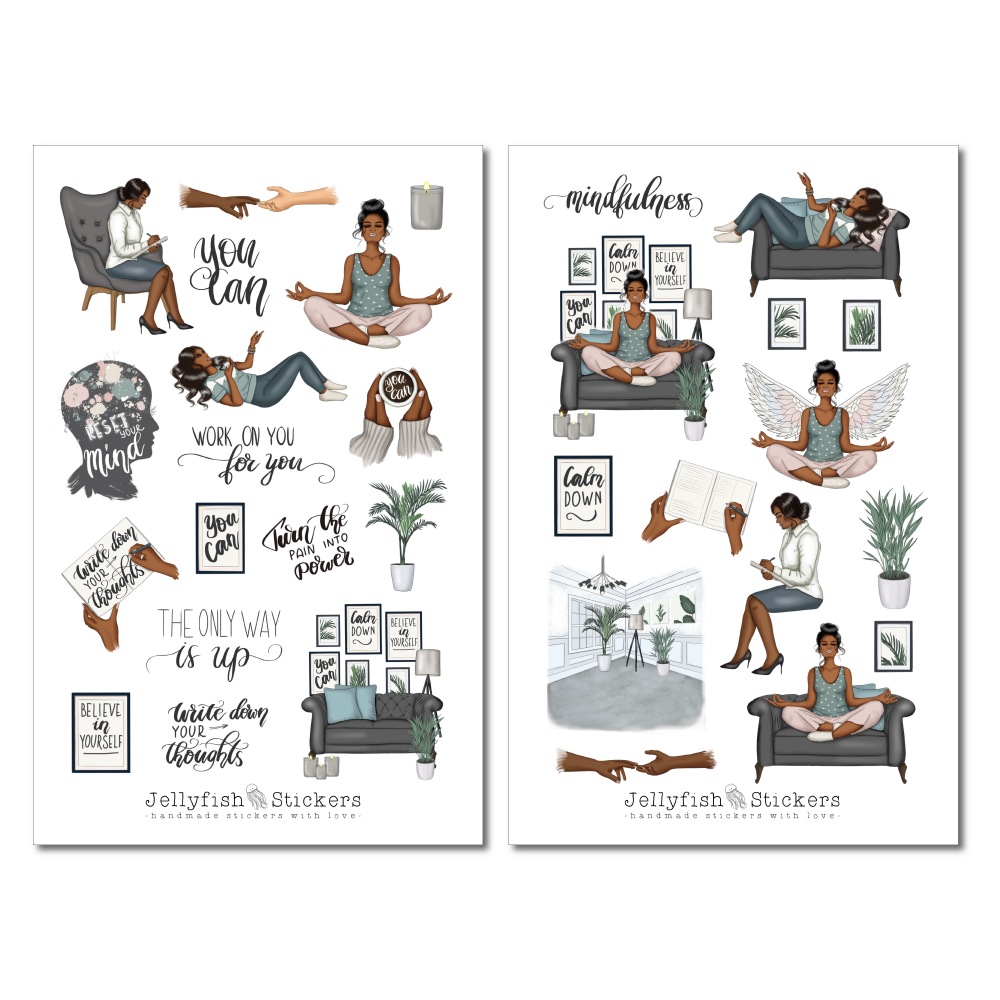 Girls Relaxation Sticker Set