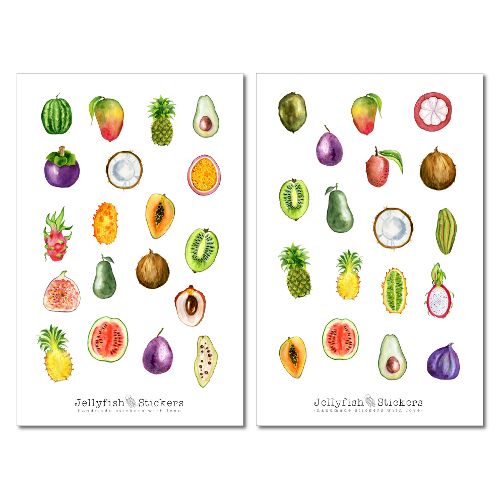 Tropical Fruits Sticker Set