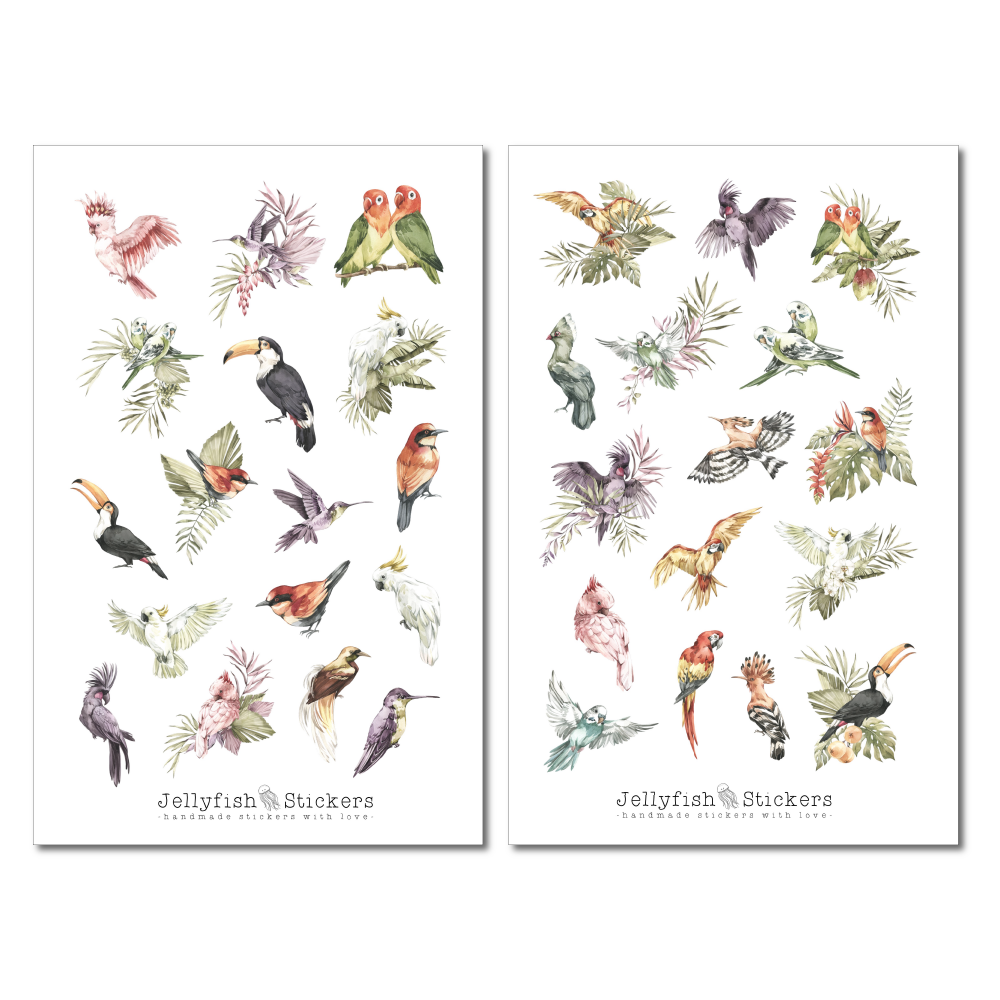 Summer Birds Sticker Set