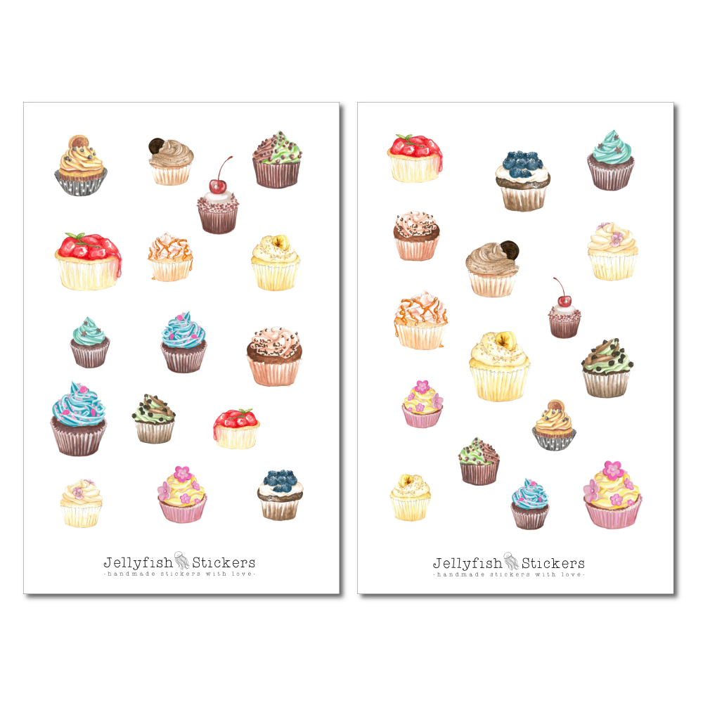 Cupcakes Sticker Set