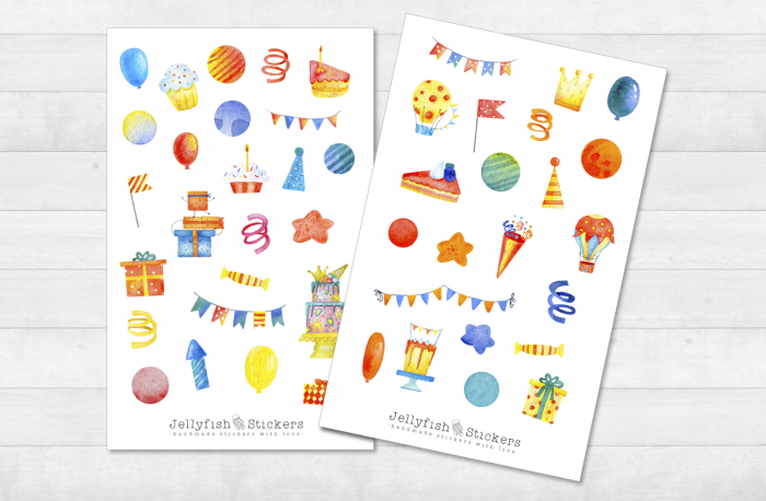 Geburtstag Sticker Set