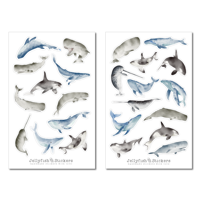 Whales Sticker Set