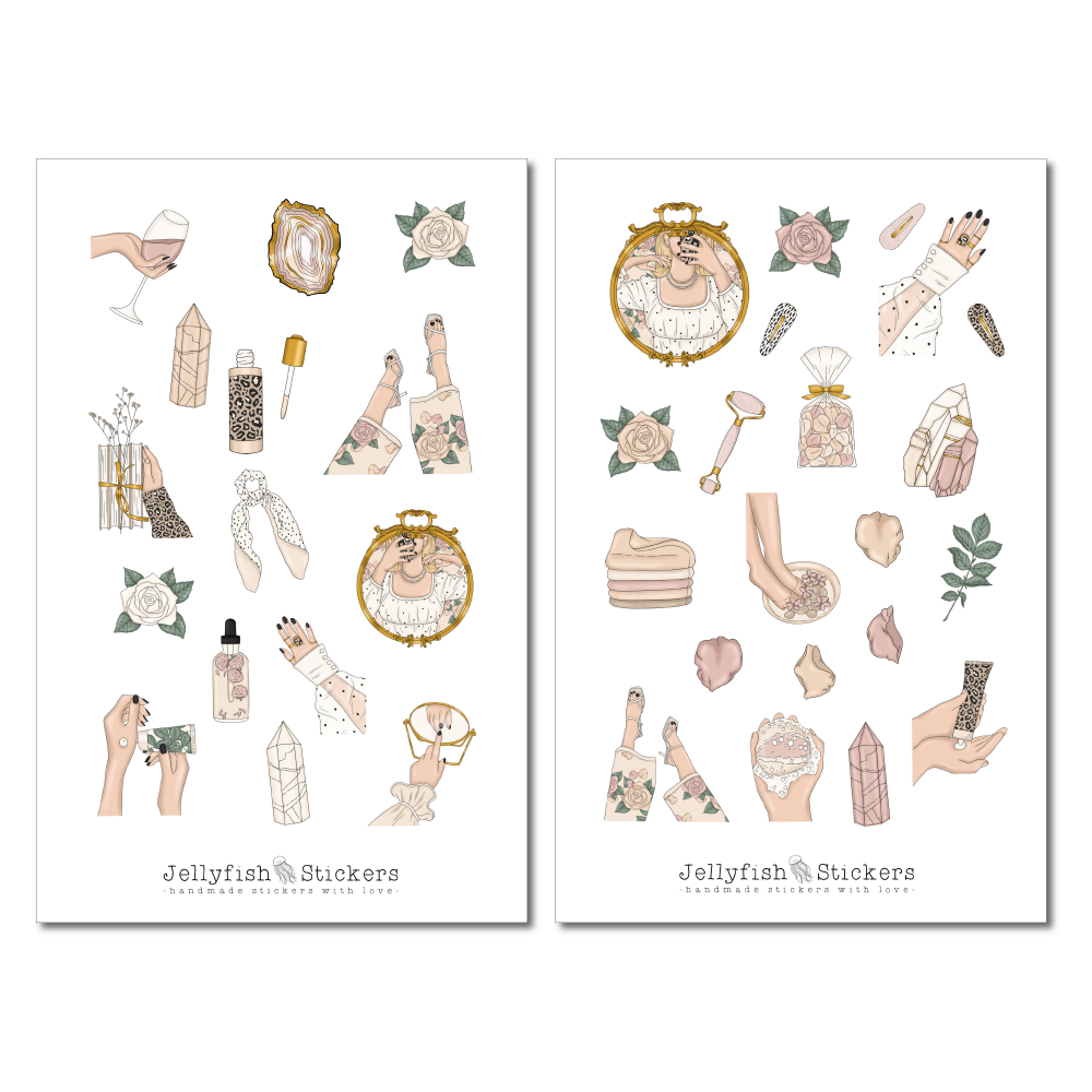 Mädchen Wellness Sticker Set